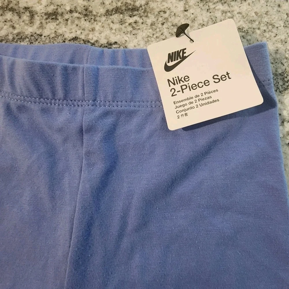 NIKE LEGGINGS BABY GIRL SIZE 24 MONTHS BLUE ELASTIC WAIST **PANTS‎ ONLY!** NEW